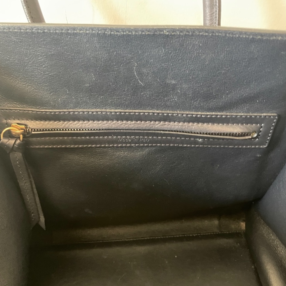 SOLD 1050 Celine Phantom Bag Blue Suede Leather Medium - Picture 6 of 8